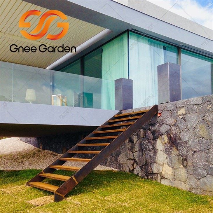 corten steel stairs