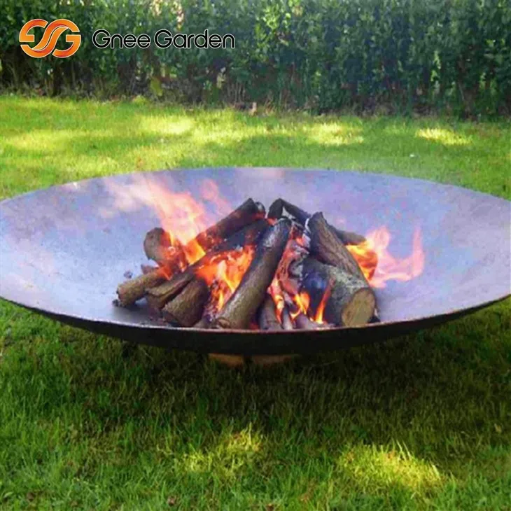 Corten Steel Fire Pit Bowl Logam Mesra Alam