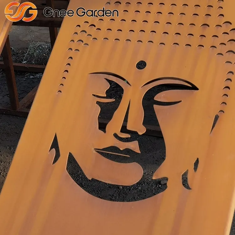 Skrin Hiasan Taman Corten Buddha