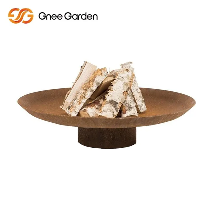 Corten Rustic Fire Pit Gaya Moden