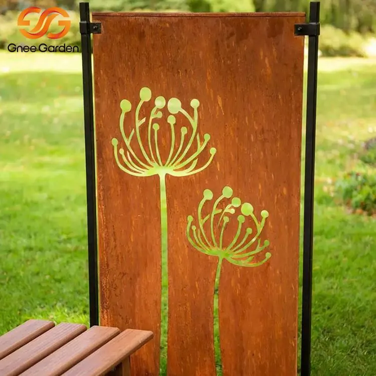 Panel Hiasan Logam Keluli Corten