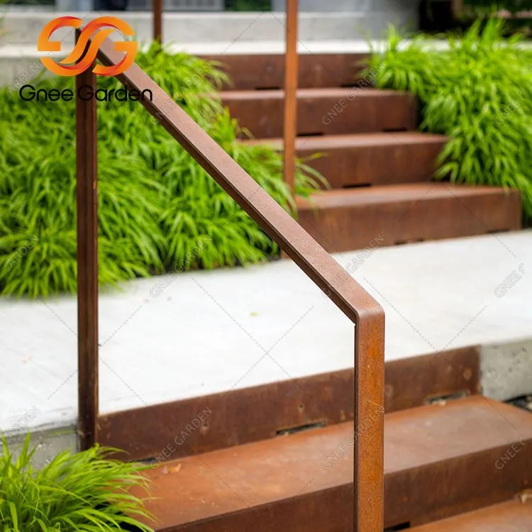 Tangga Taman Landskap Moden Corten Steel