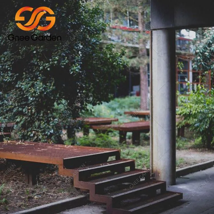Custom Made Garden Steps Corten Steel