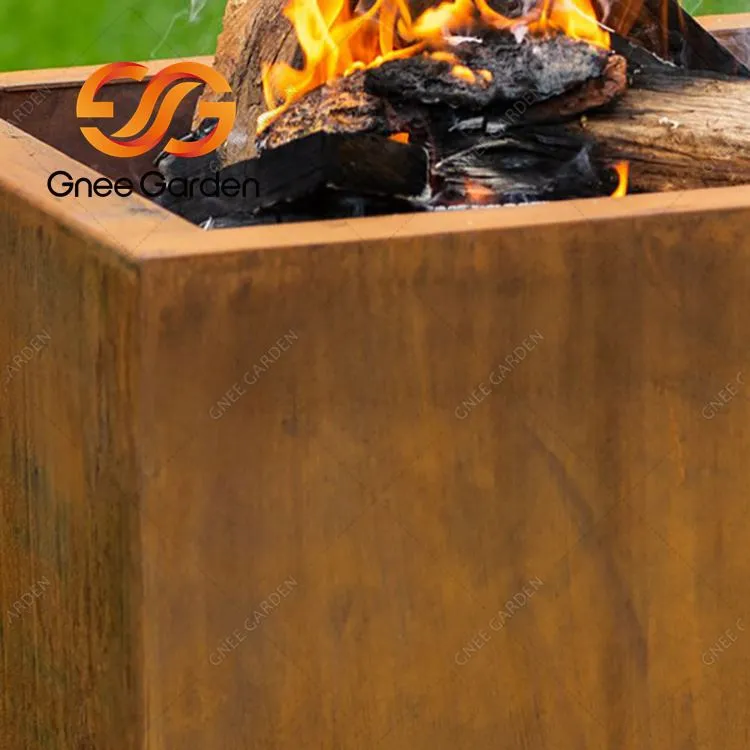 Hiasan Taman Corten Steel Fire Pit