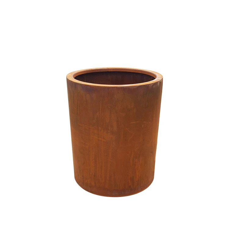 Penanam Keluli Corten Taman Moden