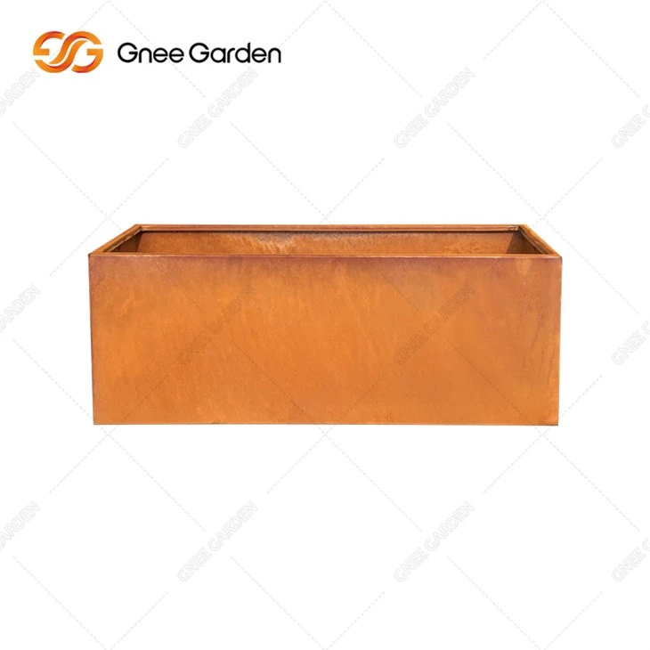 Pre-weathered outdoor Corten Steel Planters