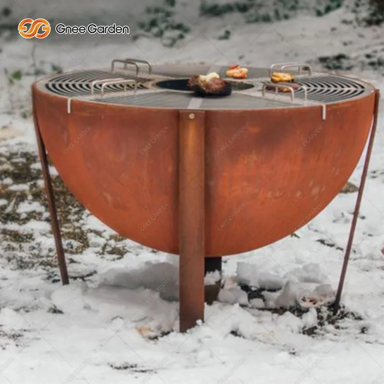 Mangkuk Pit Pit Portable BBQ Corten Outdoor BBQ