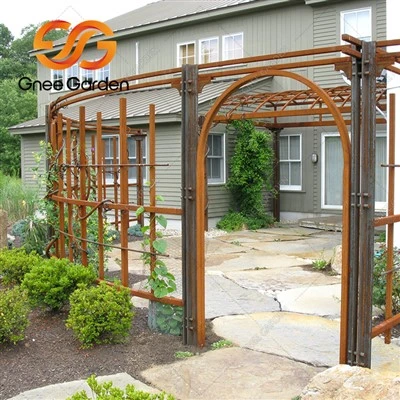 Pergola Gazebo Luaran Kecil Corten Steel