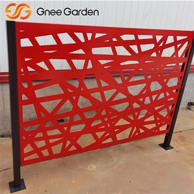Reka bentuk moden Panel Skrin Corten Merah